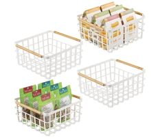 mDesign Farmhouse Metal Wire Food